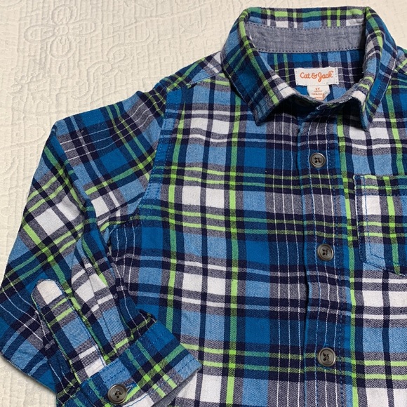 2T (4/$20) Plaid Flannel Button-Down by Cat & Jack - Picture 4 of 11